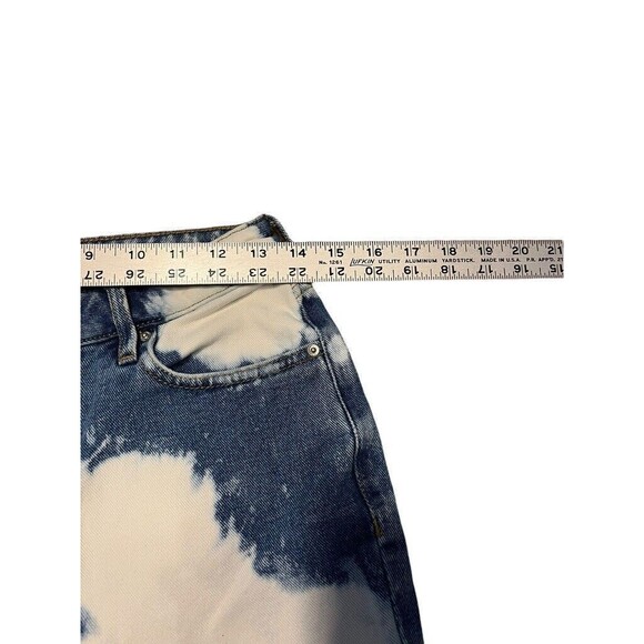 Pacsun Women's Mom Jeans Size 27 Bleach Splatter Design Denim High Rise Raw Hem - Picture 6 of 9